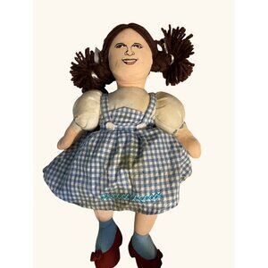 Dorothy Wizard Of Oz 14" Plush Doll By Sugar Loaf With Gingham Dress & Red Shoes